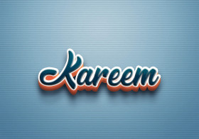 Cursive Name DP: Kareem