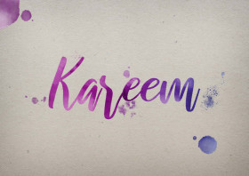 Kareem Watercolor Name DP