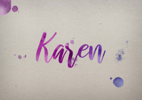Karen Watercolor Name DP