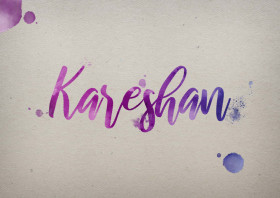 Kareshan Watercolor Name DP