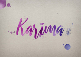 Karima Watercolor Name DP