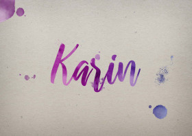 Karin Watercolor Name DP