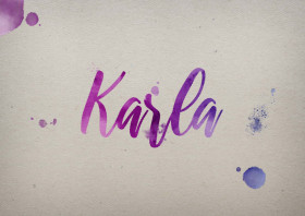 Karla Watercolor Name DP