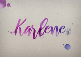Karlene Watercolor Name DP