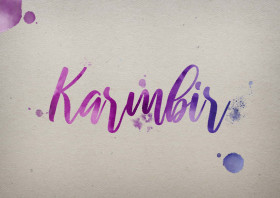 Karmbir Watercolor Name DP