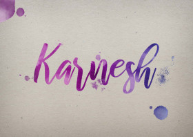 Karnesh Watercolor Name DP