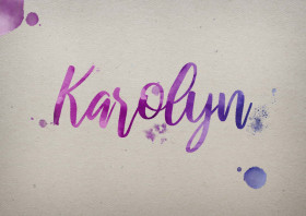 Karolyn Watercolor Name DP