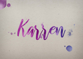 Karren Watercolor Name DP