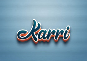 Cursive Name DP: Karri