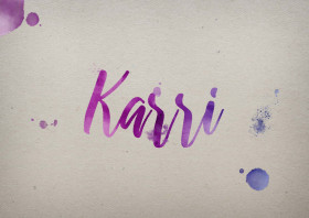 Karri Watercolor Name DP