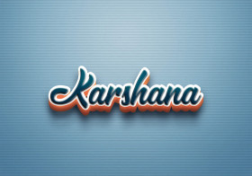 Cursive Name DP: Karshana