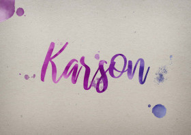 Karson Watercolor Name DP
