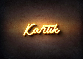 Glow Name Profile Picture for Kartik