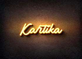 Glow Name Profile Picture for Kartika