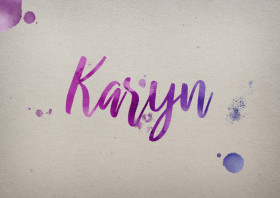 Karyn Watercolor Name DP