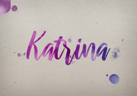 Katrina Watercolor Name DP