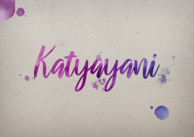 Katyayani Watercolor Name DP