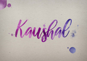 Kaushal Watercolor Name DP