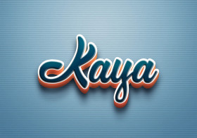 Cursive Name DP: Kaya