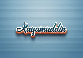 Cursive Name DP: Kayamuddin