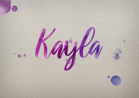 Kayla Watercolor Name DP