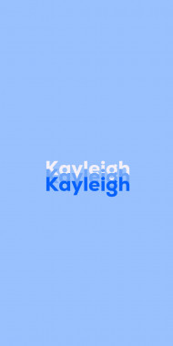 Name DP: Kayleigh