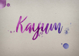 Kayum Watercolor Name DP