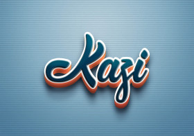 Cursive Name DP: Kazi