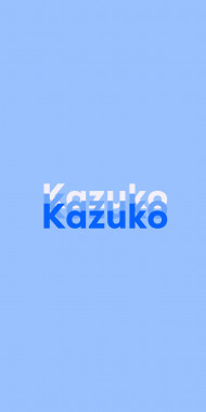 Name DP: Kazuko