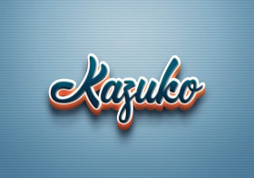 Cursive Name DP: Kazuko