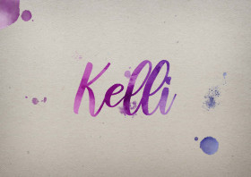Kelli Watercolor Name DP