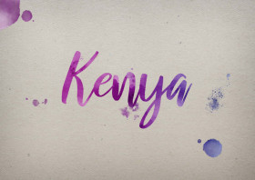 Kenya Watercolor Name DP
