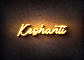 Glow Name Profile Picture for Keshanti