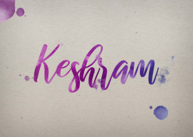 Keshram Watercolor Name DP