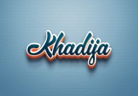 Cursive Name DP: Khadija
