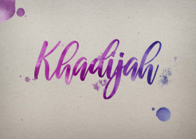 Khadijah Watercolor Name DP