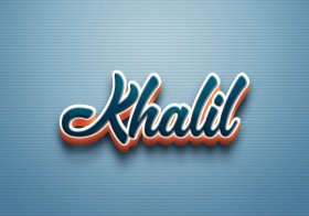 Cursive Name DP: Khalil