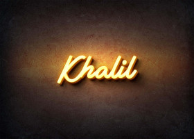 Glow Name Profile Picture for Khalil