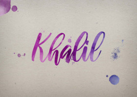 Khalil Watercolor Name DP