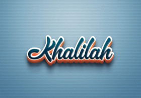 Cursive Name DP: Khalilah
