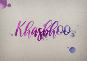 Khasbhoo Watercolor Name DP