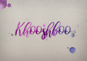 Khooshboo Watercolor Name DP