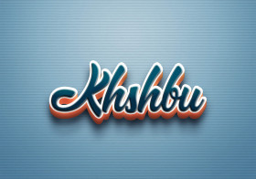 Cursive Name DP: Khshbu