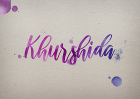 Khurshida Watercolor Name DP