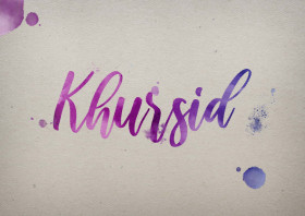 Khursid Watercolor Name DP