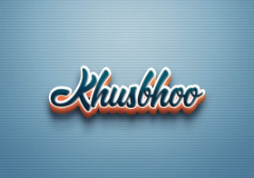 Cursive Name DP: Khusbhoo