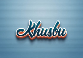 Cursive Name DP: Khusbu
