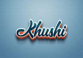 Cursive Name DP: Khushi