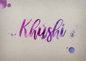Khushi Watercolor Name DP