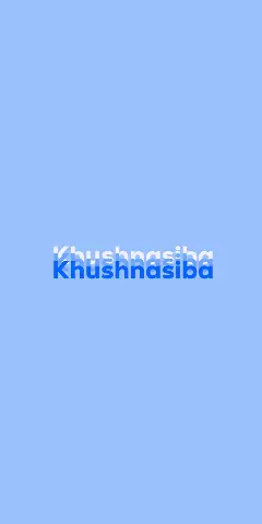 Name DP: Khushnasiba